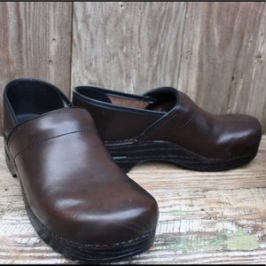 Brown Leather Dansko Clogs